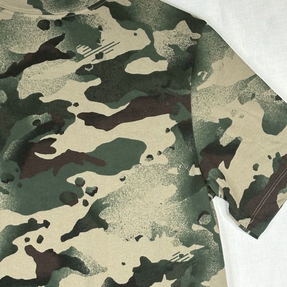 Nike Dri-Fit‎ T-Shirt Mens Small Camo Training Tee CU8519-342 Short Sleeve Crew - Picture 7 of 12